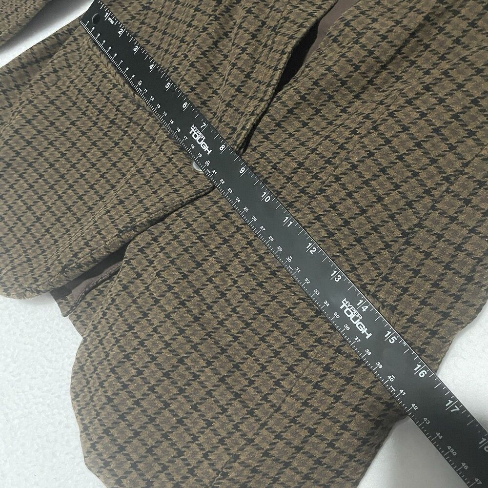 Old Navy Blazer Womens Small S Brown Houndstooth Corpcore Academia Preppy Office - Picture 8 of 16
